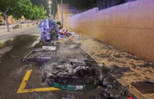 El Consorcio del Sector II y el Ayto de Huércal de Almería denuncian la quema de contenedores