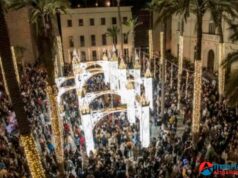 La programación de Navidad de Almería comienza con un teatro aéreo, luces accesibles y propuestas para toda la familia