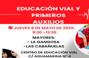 Vícar impulsa un taller de seguridad vial y primeros auxilios destinado a personas mayores Tres titulares sobre el taller en Vícar "Vícar protege a sus mayores: Nuevo taller combina seguridad vial y primeros auxilios para la tercera edad