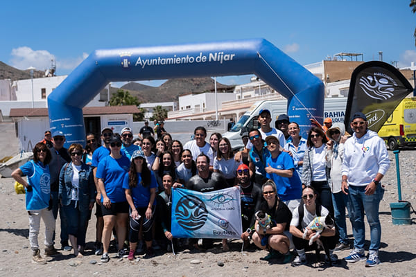 Jornada del reto solidario denominado ‘Abracemos el Mar’ en El Parque Natural Cabo de Gata-Níjar El Parque Natural Cabo de Gata-Níjar se une en un abrazo solidario al mar en una emotiva jornada